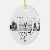 初めてのクリスマス婚約したオーナメント セラミックオーナメント (右)