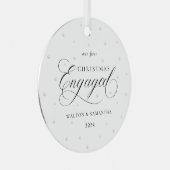 初めてのクリスマス婚約したオーナメント メタルオーナメント (正面右)