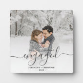 初めてのクリスマス婚約したカスタムフォトグレースクリプト フォトプラーク (正面)