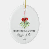 初めてのクリスマス婚約したクリスマス婚約 セラミックオーナメント (右)