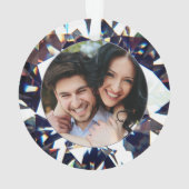 初めてのクリスマス婚約したダイヤモンド2フォトセラミックまたは オーナメント (裏面)