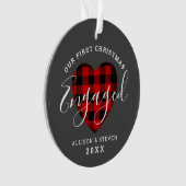 初めてのクリスマス婚約したパーソナライズされた オーナメント (正面)