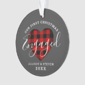 初めてのクリスマス婚約したパーソナライズされた オーナメント (正面)