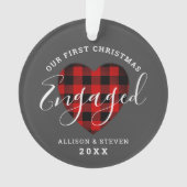初めてのクリスマス婚約したパーソナライズされた オーナメント (正面)