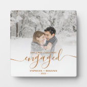 初めてのクリスマス婚約したフォトカッパースクリプト フォトプラーク (正面)