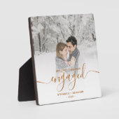 初めてのクリスマス婚約したフォトカッパースクリプト フォトプラーク (正面)