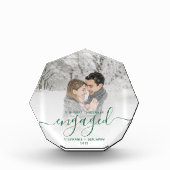 初めてのクリスマス婚約したフォトパイングリーンスクリプト フォトブロック (正面)