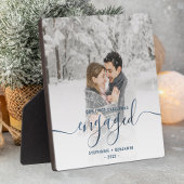 初めてのクリスマス婚約したフォトメタリックブルースクリプト フォトプラーク