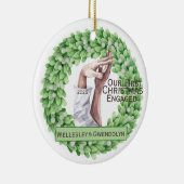 初めてのクリスマス婚約したユーカリオーナメント セラミックオーナメント (右)