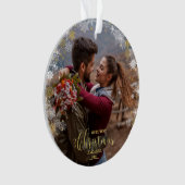 初めてのクリスマス婚約したリースギルド婚約 オーナメント (正面)