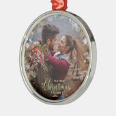 初めてのクリスマス婚約したリースギルド婚約 メタルオーナメント (左)