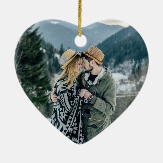 初めてのクリスマス婚約した冒険 セラミックオーナメント (裏面)