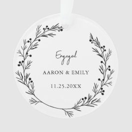 初めてのクリスマス婚約した対アクリルオーナメント オーナメント