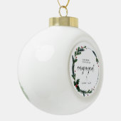 初めてのクリスマス婚約した対パーソナライズされたプレゼント セラミックボールオーナメント (左)