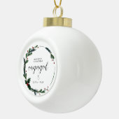 初めてのクリスマス婚約した対パーソナライズされたプレゼント セラミックボールオーナメント (右)