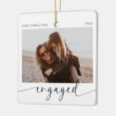 初めてのクリスマス婚約した形見 セラミックオーナメント (左)