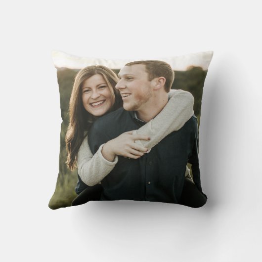 初めてのクリスマス婚約した樺の木ユーカリ写真 クッション (裏面)