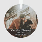 初めてのクリスマス婚約した オーナメント (裏面)