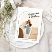 初めてのクリスマス婚約したBoho Arch写真 シーズンカード