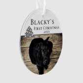 初めてのクリスマス子犬ペットクリスマスツリーの写真 オーナメント (正面)