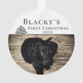 初めてのクリスマス子犬ペットクリスマスツリーの写真 オーナメント (裏面)
