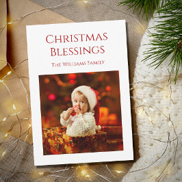 初めてのクリスマス恵みかわいいベビー写真 シーズンカード