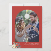 初めてのクリスマス手書き結婚スクリプトの写真 シーズンカード (正面)