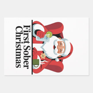 初めてのクリスマス断酒 サンタ 清潔なクリスマス ラッピングペーパーシート