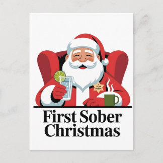 初めてのクリスマス断酒 サンタ 清潔なXmas シーズンポストカード