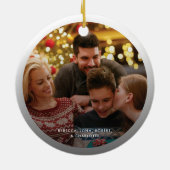 初めてのクリスマス新しいホームナツクラッカースクリプト セラミックオーナメント (裏面)