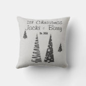 初めてのクリスマス新婚夫婦のためのお祭りクリスマスツリー クッション (裏面)