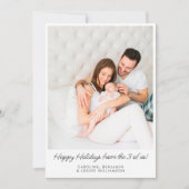 初めてのクリスマス新生児ファミリーフォト写真 シーズンカード (正面)