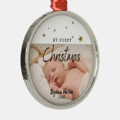 初めてのクリスマス新生児金属オーナメント メタルオーナメント (右)