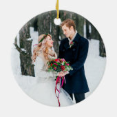 初めてのクリスマス書道パインズフォトバック セラミックオーナメント (裏面)