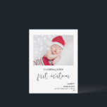 初めてのクリスマス書道写真はがき ポストカード<br><div class="desc">初めてのクリスマス書道写真モダンハガキ写真のフロント初めてのクリスマスの写真ハガキにモノリ書の単語の初めてのクリスマスと小さなクリスマスの木のスケッチを取り入モダンれて写真ハガキ。あなたのクリスマスの挨拶が背中に現れる。このモダン初めてのクリスマスの写真はがきは、ベビーの写真と家族や友人にクリスマスグリーティングを送る甘い方法である。</div>