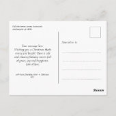 初めてのクリスマス書道写真はがき ポストカード (裏面)