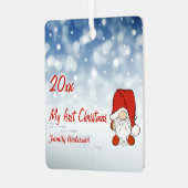 初めてのクリスマス格言フォトメタルスクエアオーナメント メタルオーナメント (正面左)