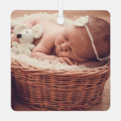 初めてのクリスマス格言フォトメタルスクエアオーナメント メタルオーナメント (裏面)