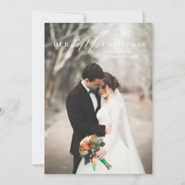 初めてのクリスマス氏&ミセス・ホリデー・フォトカード シーズンカード