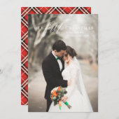 初めてのクリスマス氏&ミセス・ホリデー・フォトカード シーズンカード (正面/裏面)