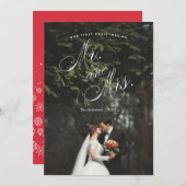 初めてのクリスマス氏&ミセス・ホリデー・フォトカード シーズンカード (正面/裏面)