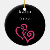 初めてのクリスマス熱帯ビーチ結婚式 セラミックオーナメント (裏面)