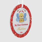 初めてのクリスマス生まれたばかりのオーナメントベビービー オーナメント (正面)