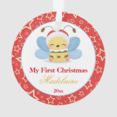 初めてのクリスマス生まれたばかりのオーナメントベビービー オーナメント (裏面)