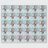 初めてのクリスマス男の赤ちゃんパーソナライズされた写真2022 ラッピングペーパー (フラット)