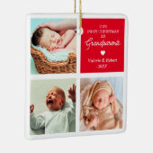初めてのクリスマス祖父母フォトクリスマス セラミックオーナメント (右)