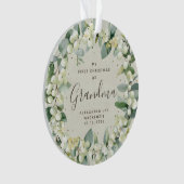 初めてのクリスマス祖父母/任意の相対写真 オーナメント (正面)