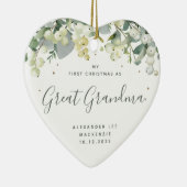 初めてのクリスマス祖父母/任意の相対写真 セラミックオーナメント (右)
