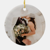 初めてのクリスマス素朴のクリスマス夫妻   セラミックオーナメント (裏面)