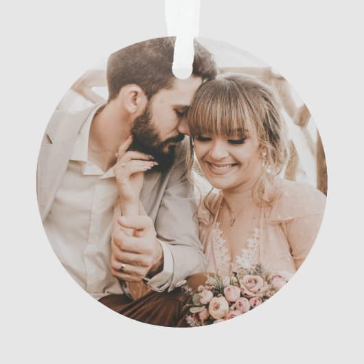 初めてのクリスマス素朴のミスター・アンド・ミセス・ニューライウェッド オーナメント (裏面)